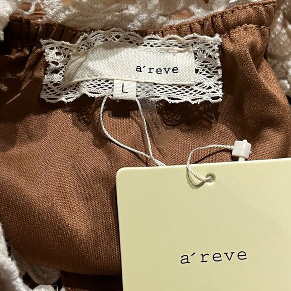 Anthropologie A'Reve Crochet Neck Empire Waist Flare Knee-Length Dress - Picture 11 of 13